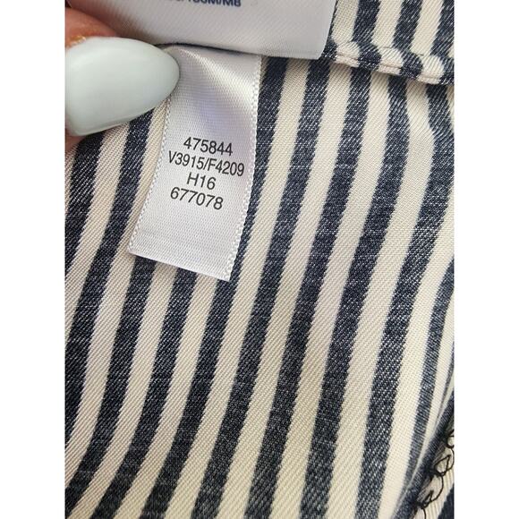 Canvas by Lands End‎ Black Stripe Blouse Womens 4 - Picture 9 of 9